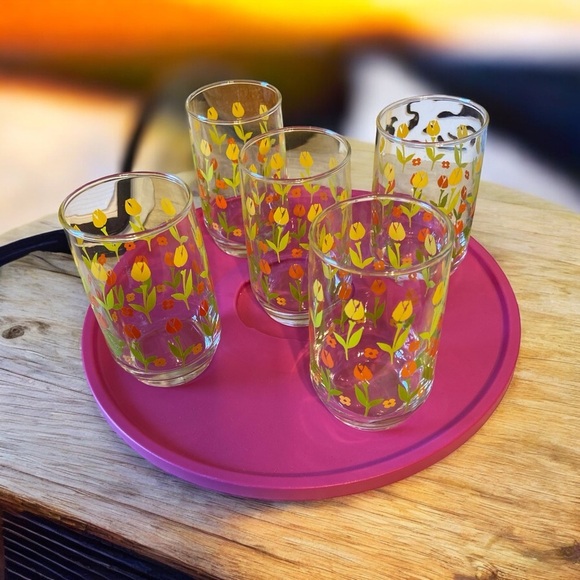 MCM small orange juice glasses (5) - Picture 2 of 5